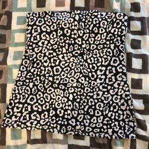 Cheetah Print Strapless Shirt